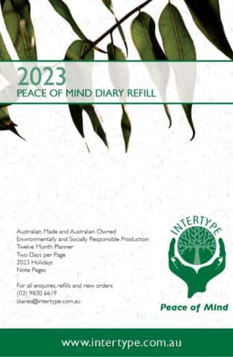 Peace of Mind Diary Refill Cover