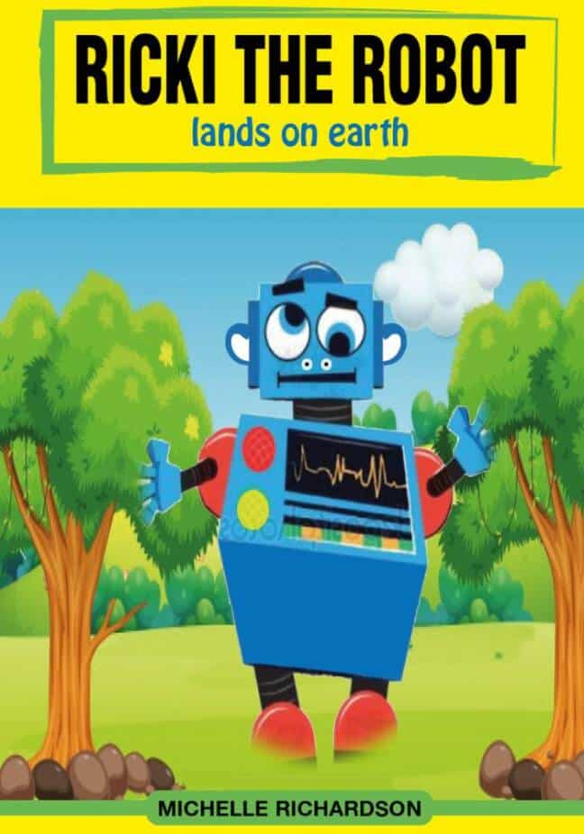 Ricki the Robot Lands on Earth. Ricki the Robot Lands on Earth. The first book in an upcoming series with Ricki the Robot and friends who work together to save the world from evil robots.