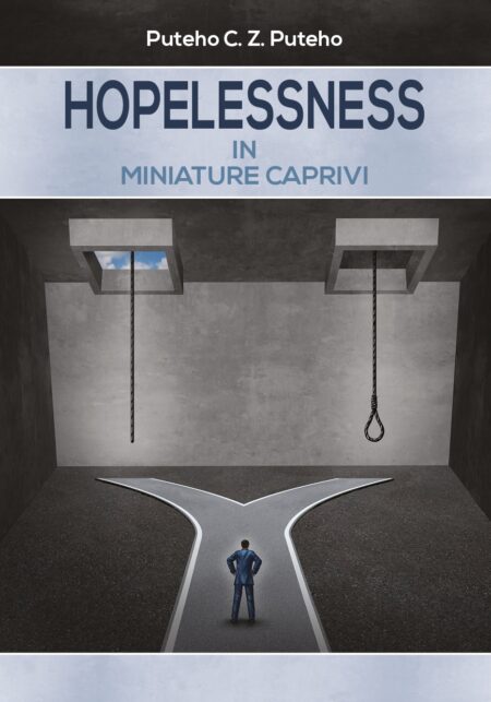 A man in a suit stands at a crossroads in a stark, concrete environment, facing two paths, one leading to a hanging noose above and the other toward a hopeful sky.